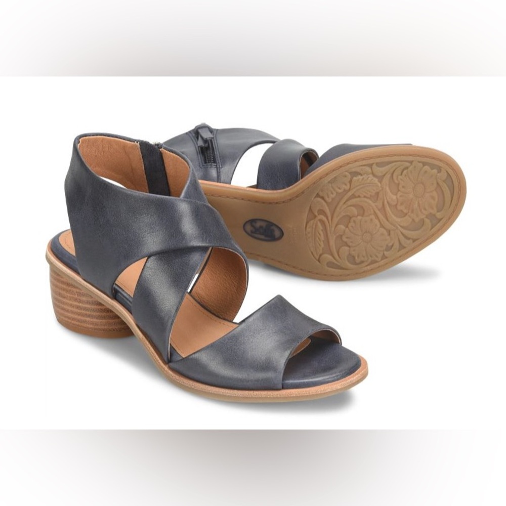 NWT Sofft Camille Sky Navy Leather Shoes. Size EU 37